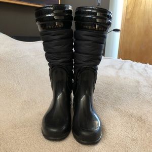 Burberry black rainboots